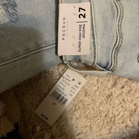 Pacsun super high rise light wash jeggings size 27 - Picture 4 of 5